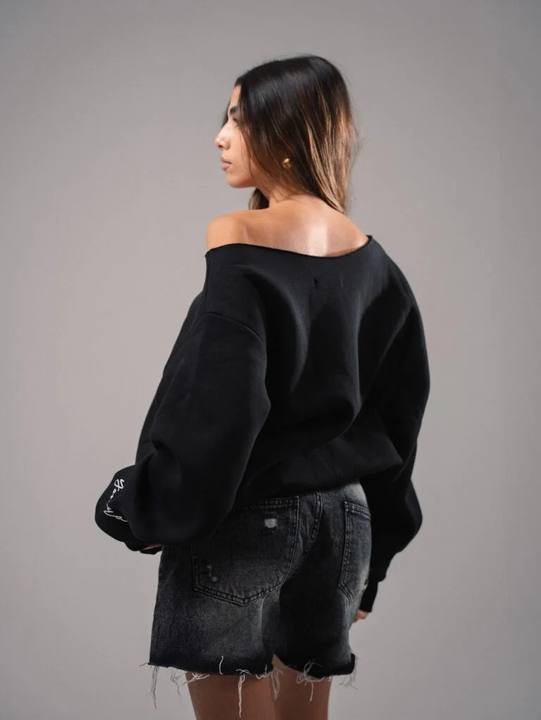“OFF-SHOULDER” Black Sweater