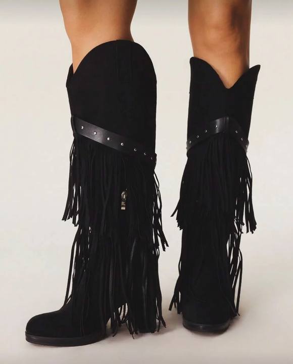 Fringe Suede Boots