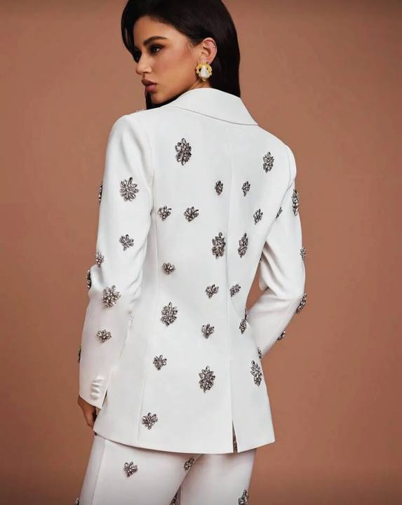 .NEW Embellished Rhinestone Suit