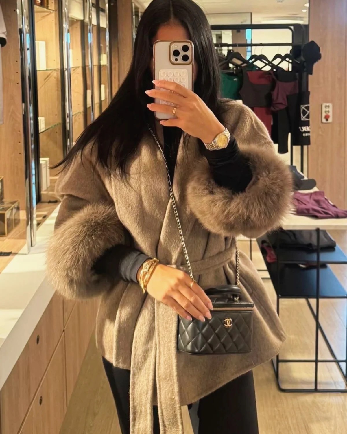 Cashmere/Faux Fur Jacket