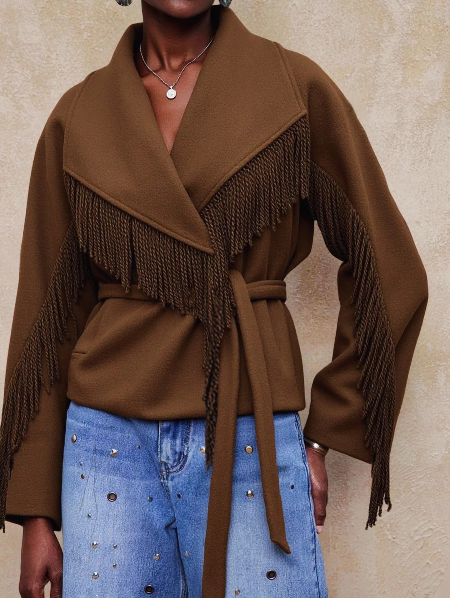 .NEW Brown Breaded Jacket