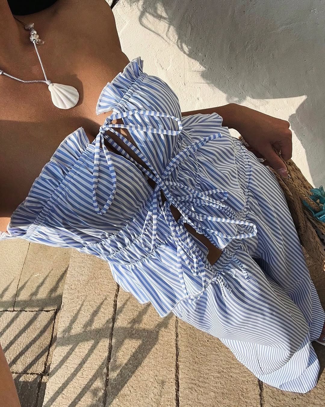 Blue Striped Set