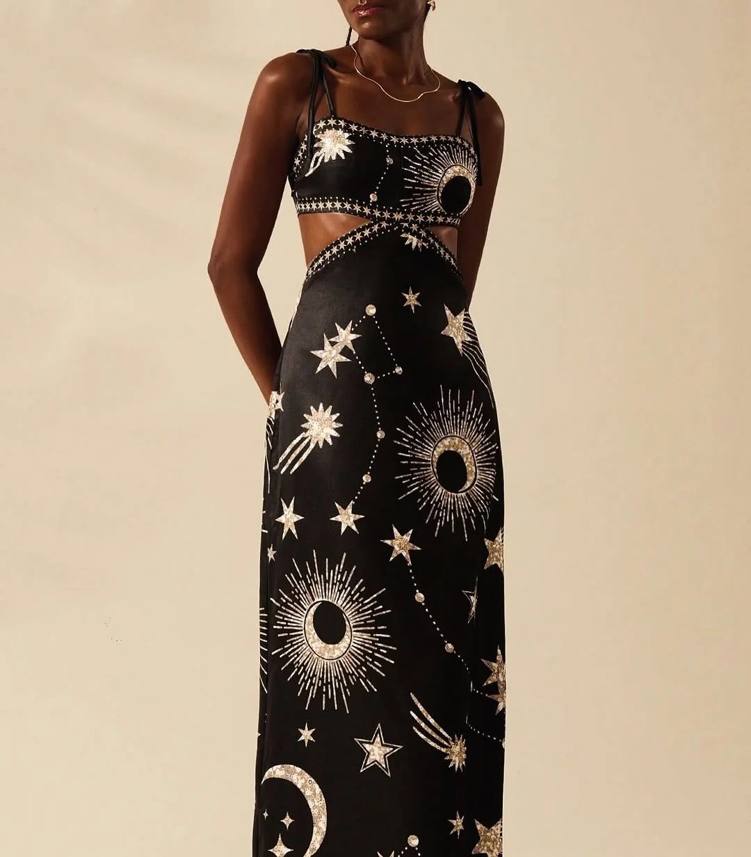 ✨ Stars Black Dress