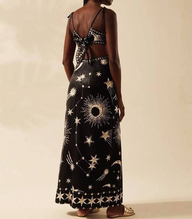 ✨ Stars Black Dress