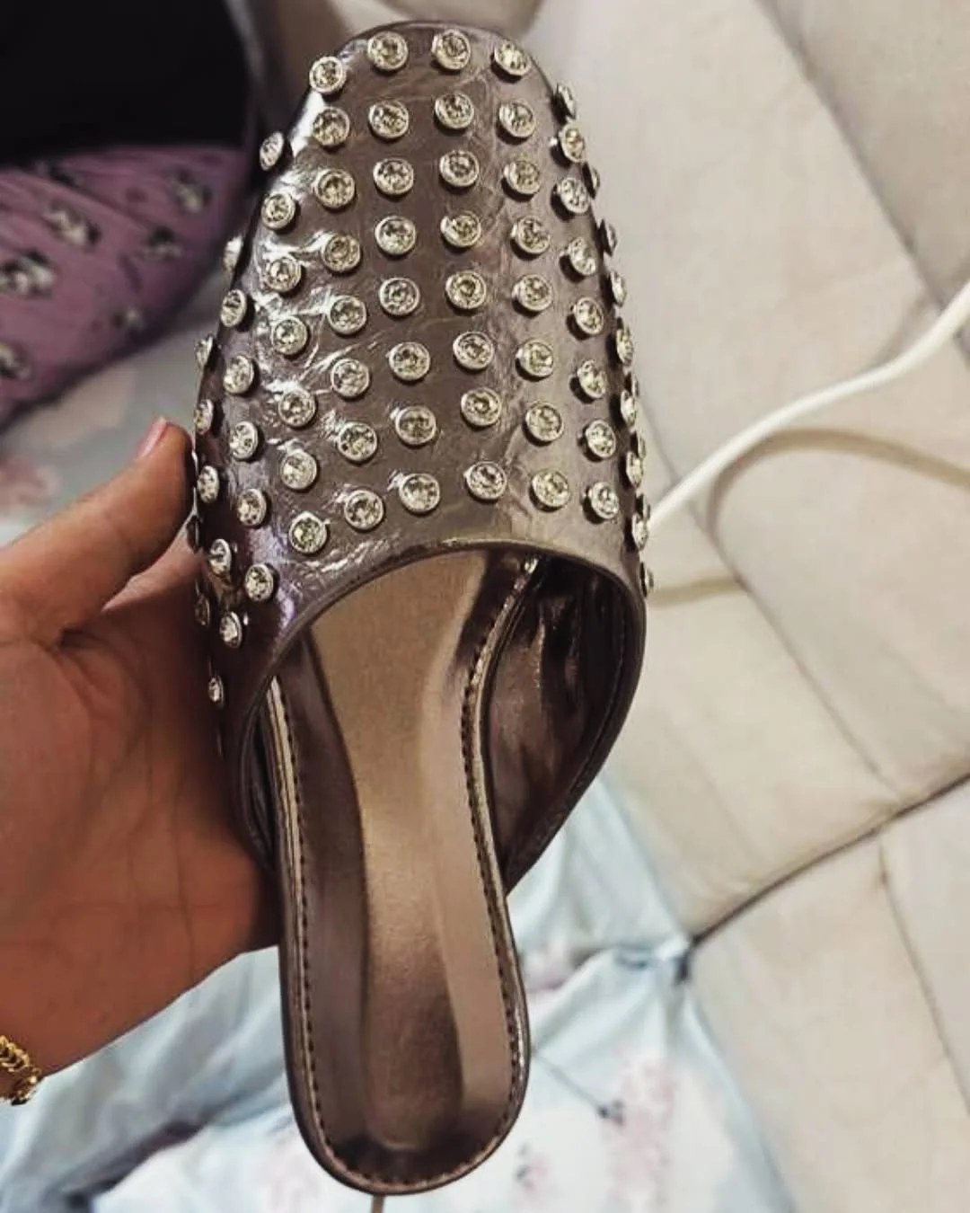 Metallic Mules