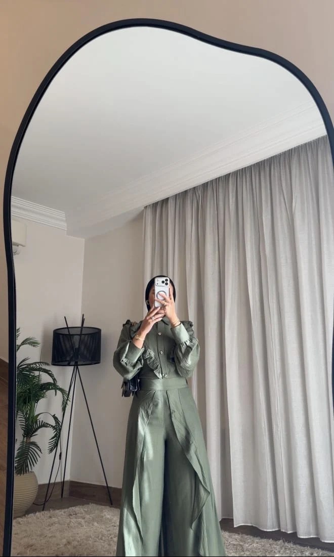 Celina Flow Set – Olive Linen