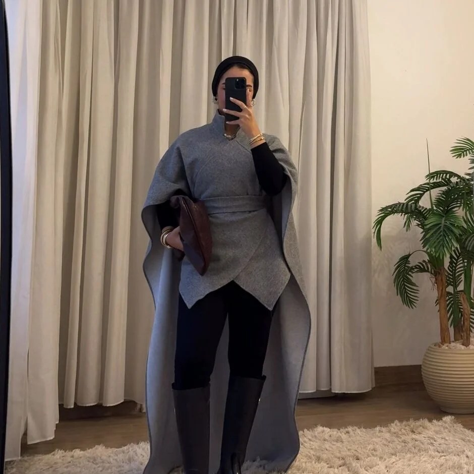 Twist Top Light Grey Wool