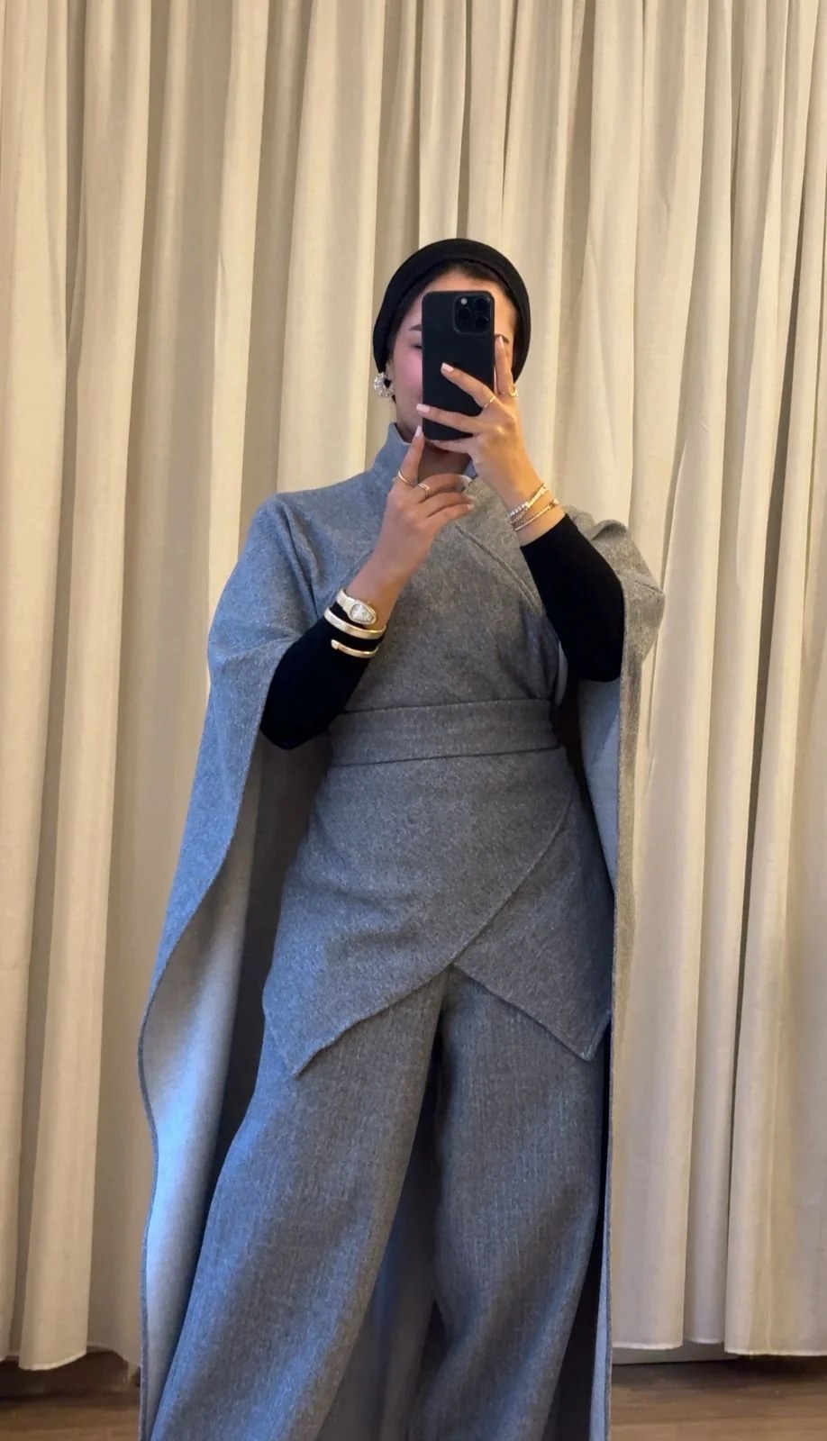 Twist Pants Light Grey Wool