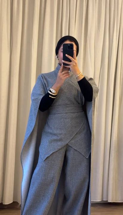 Twist Pants Light Grey Wool
