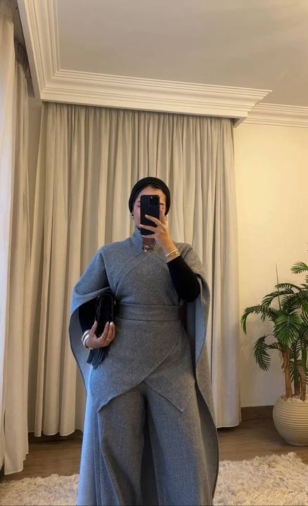 Twist Pants Light Grey Wool