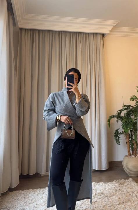 Light Grey Wool Shadow Pants