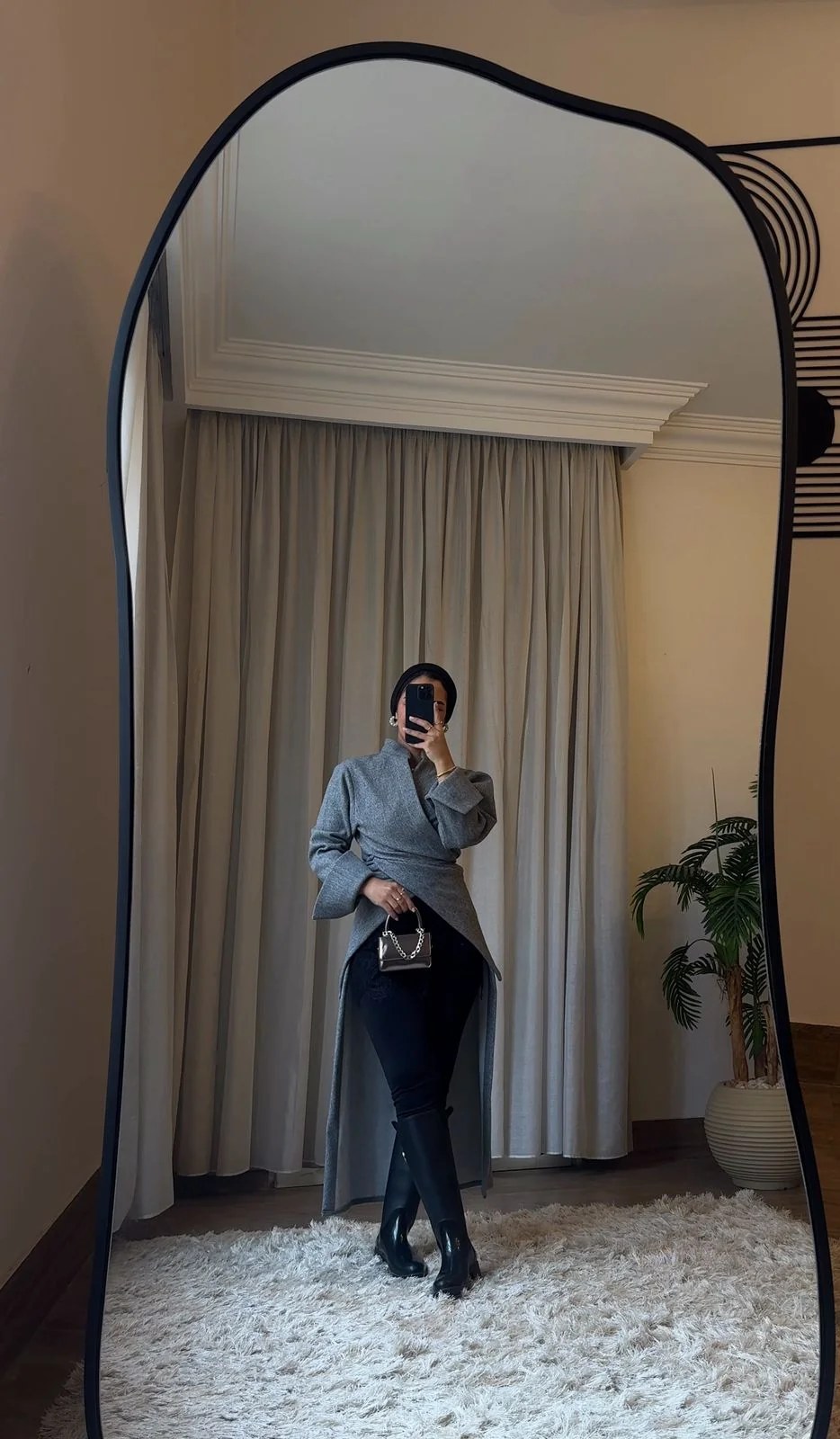 Dark Grey Wool Shadow Pants