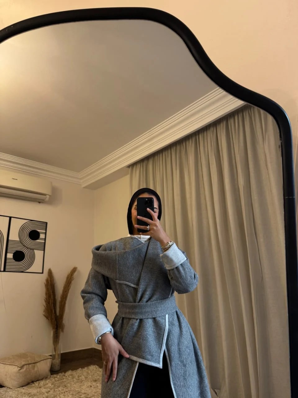 Midnight Grace Silver Mist Long Coat